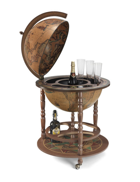 Image of the classic color Calipso large floor globe bar
