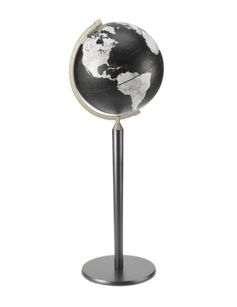 Image of Black Vasco da Gama Floor-Standing Tall Terrestrial Globe Z.920-WB.BLK