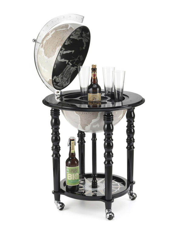Image of Designer Elegance modern globe bar - black, product photo