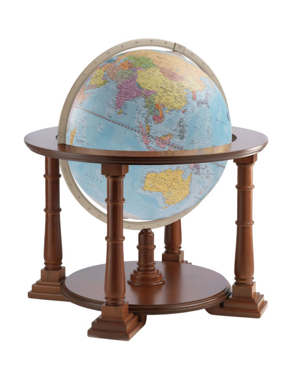 Mercatore extra large world globe - light blue political, product photo