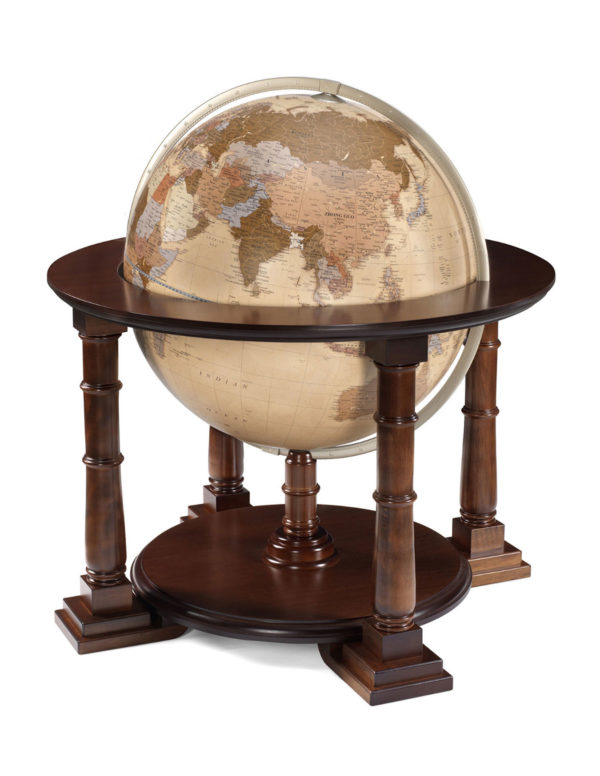 Mercatore extra large world globe - apricot political, product photo