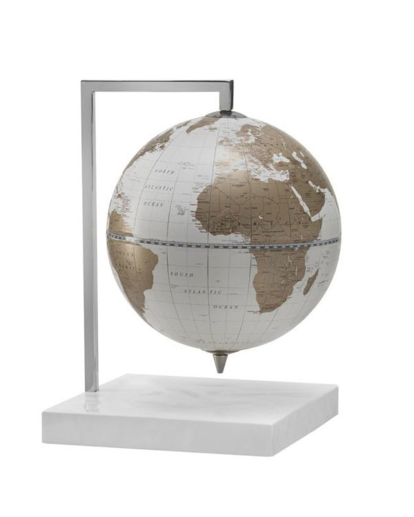 Product photo of the Quadra Designer Table Top Globe | White